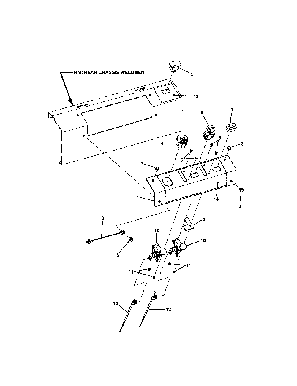 Control panel Diagram and Parts List for NZMX30614KH  Snapper Lawn Mower