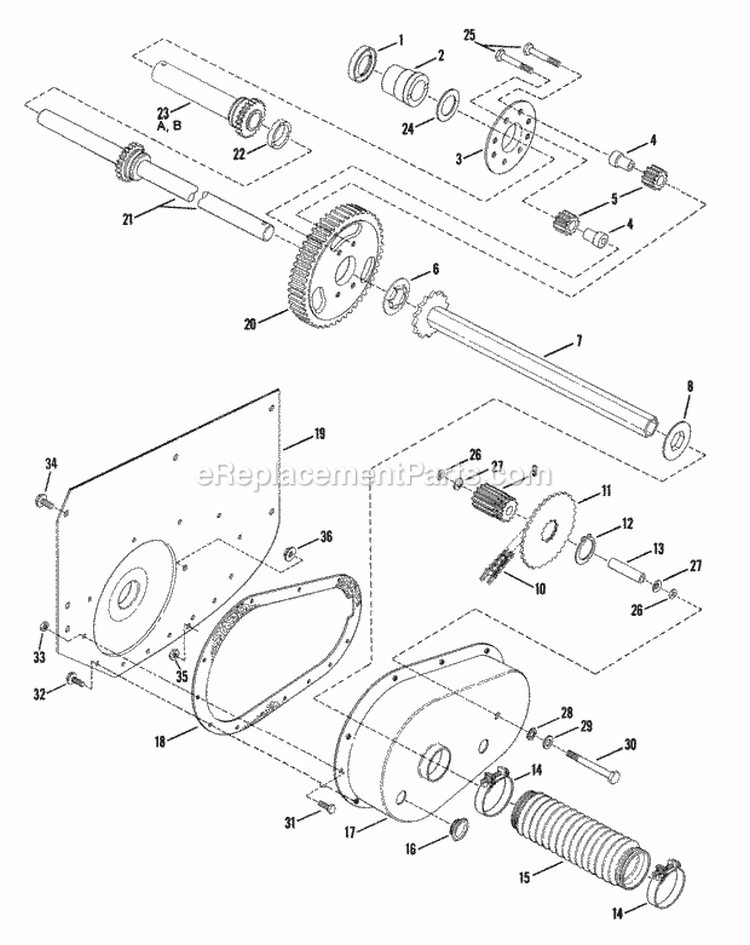 Differential RH Fender Diagram and Parts List for 25084BS  Snapper Lawn Tractor