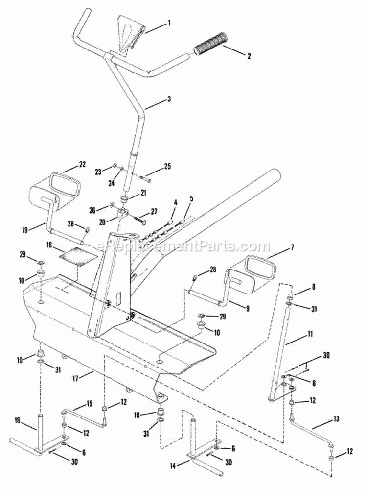 Front End Steering Diagram and Parts List for 25084BS  Snapper Lawn Tractor