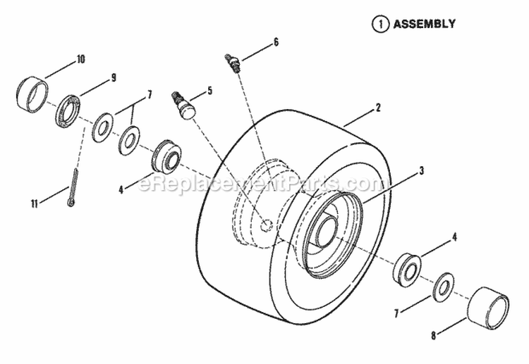 Wheels - Front Diagram and Parts List for 25084BS  Snapper Lawn Tractor