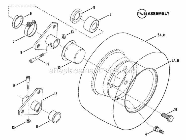 Wheels - Rear Diagram and Parts List for 25084BS  Snapper Lawn Tractor