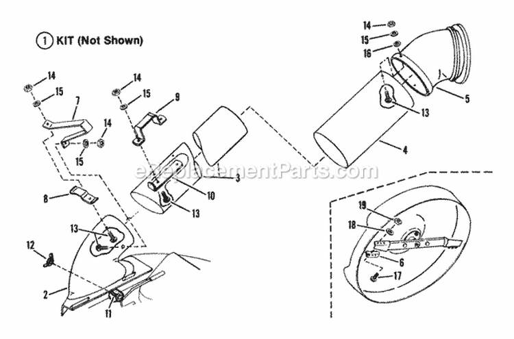 Bag-N-Wagon Accessory Diagram and Parts List for 25084BS  Snapper Lawn Tractor