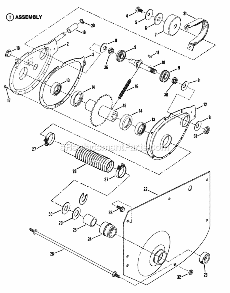 Chain Case Lh Fender Diagram and Parts List for 2811X5S  Snapper Lawn Tractor