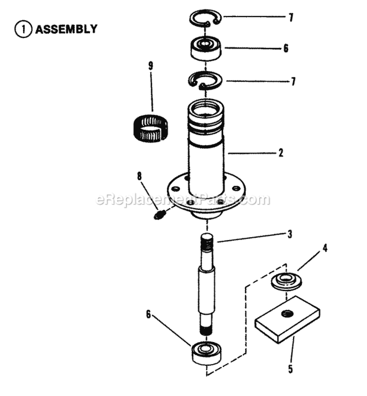 41 Spindle Diagram and Parts List for 41115SC  Snapper Lawn Tractor