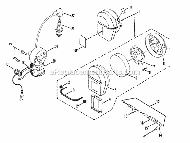 415Bpb Air Cleaner AssmY And Rotor Diagram and Parts List for 415BPB  Snapper Leaf Blower / Vacuum