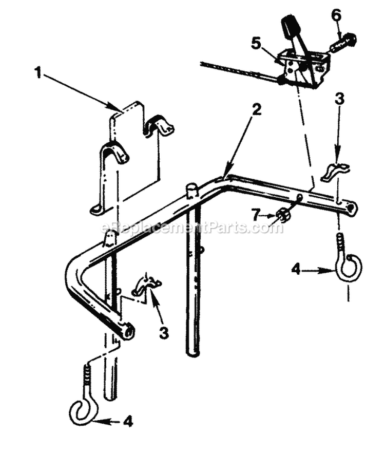 Chain Arm Heat Shield Diagram and Parts List for 42113S  Snapper Lawn Tractor