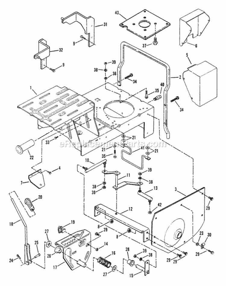 Main Case Diagram and Parts List for 421613BVE1  Snapper Lawn Tractor