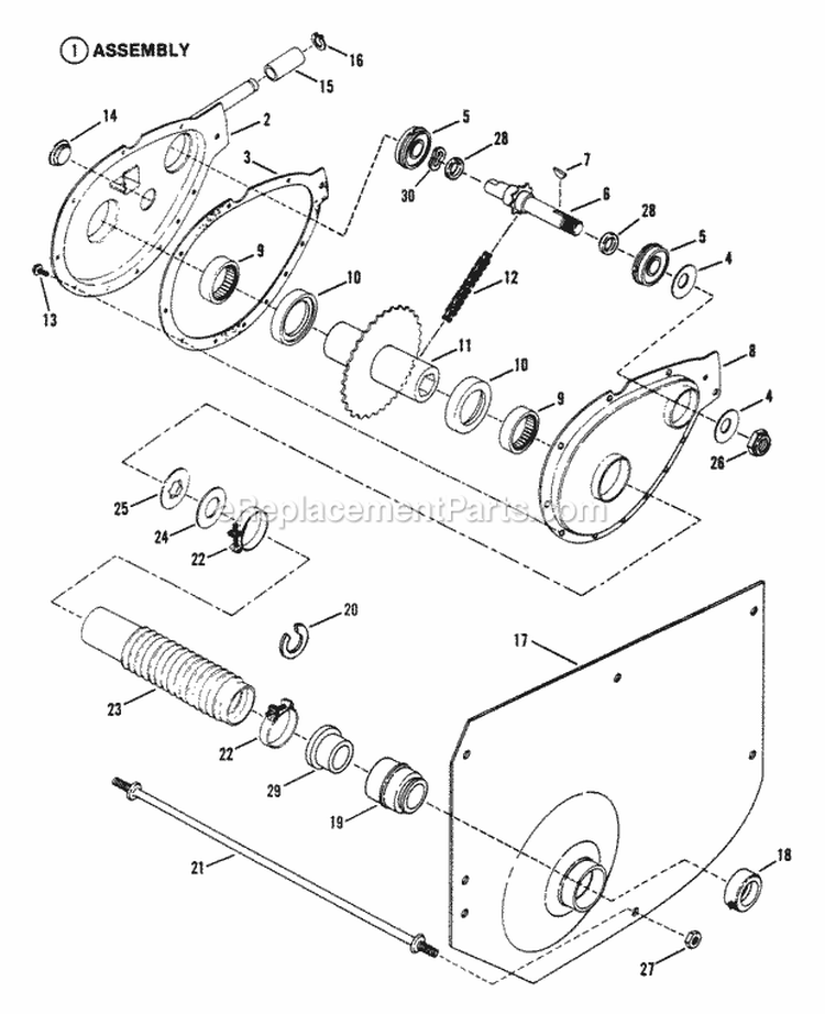 Chain Case LH Fender Diagram and Parts List for 421613BVE1  Snapper Lawn Tractor