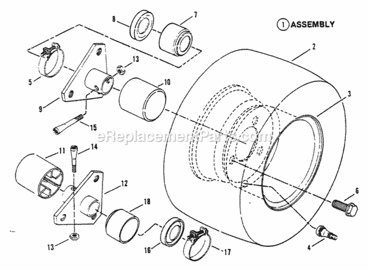 Wheels-Rear Diagram and Parts List for 421614BVE  Snapper Lawn Tractor