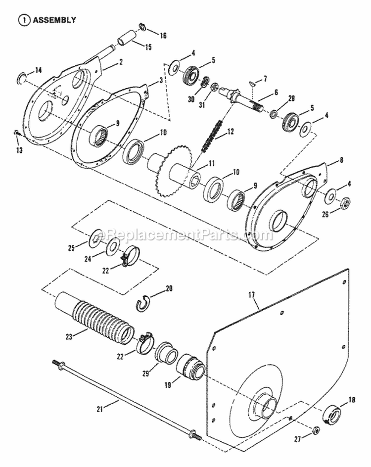 Chain Case LH Fender Diagram and Parts List for 421614BVE  Snapper Lawn Tractor