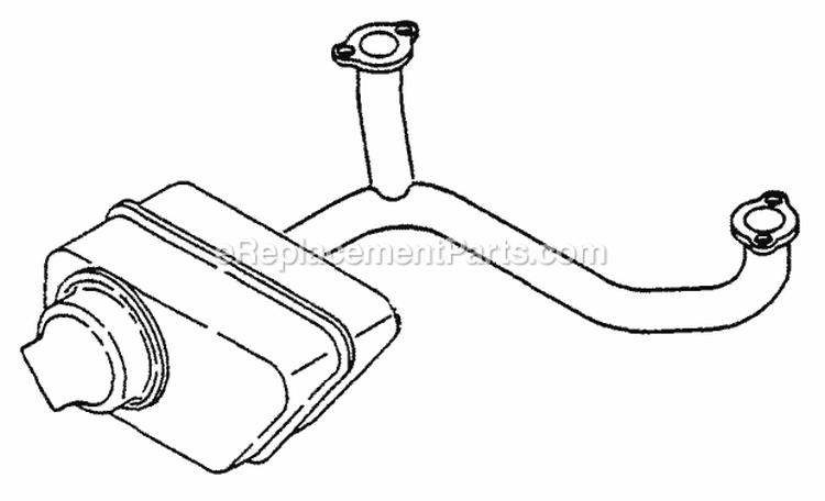 Exhaust Muffler Diagram and Parts List for 421614BVE  Snapper Lawn Tractor