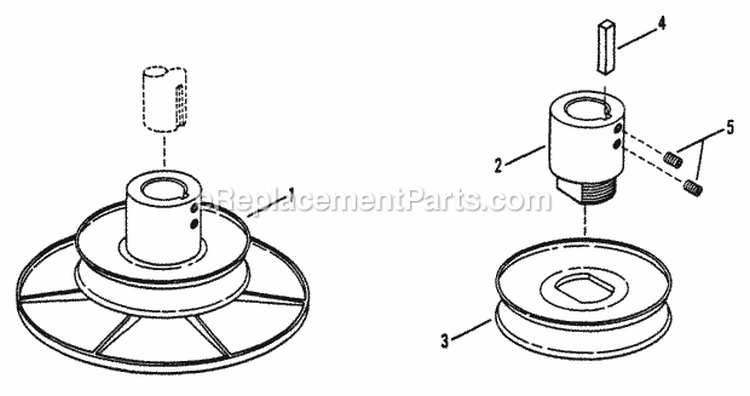 Drive Disc Assembly Diagram and Parts List for 421615BVE  Snapper Lawn Tractor