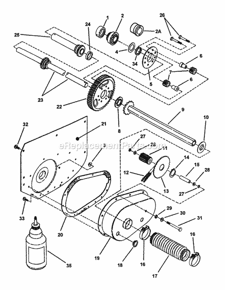 Differential RH Fender Diagram and Parts List for 421616BVE 82384 Snapper Lawn Tractor