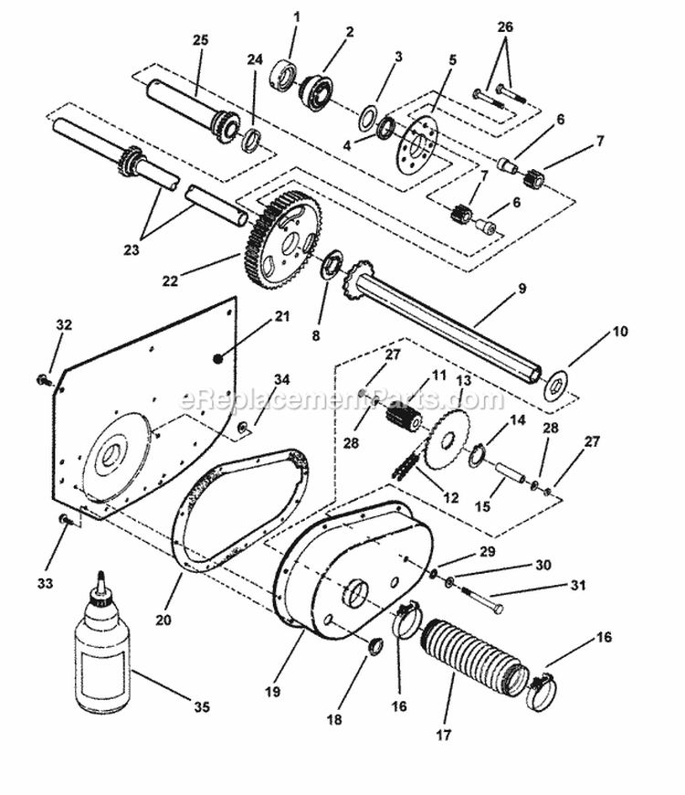 Differential RH Fender Diagram and Parts List for 421620BVE  Snapper Lawn Tractor