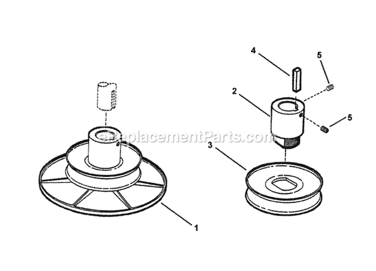 Drive Disc Assembly Diagram and Parts List for 421620BVE  Snapper Lawn Tractor