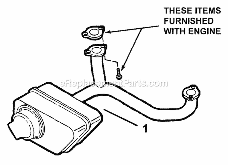 Exhaust Muffler Engine Diagram and Parts List for 421622BVE 84707 Snapper Lawn Tractor