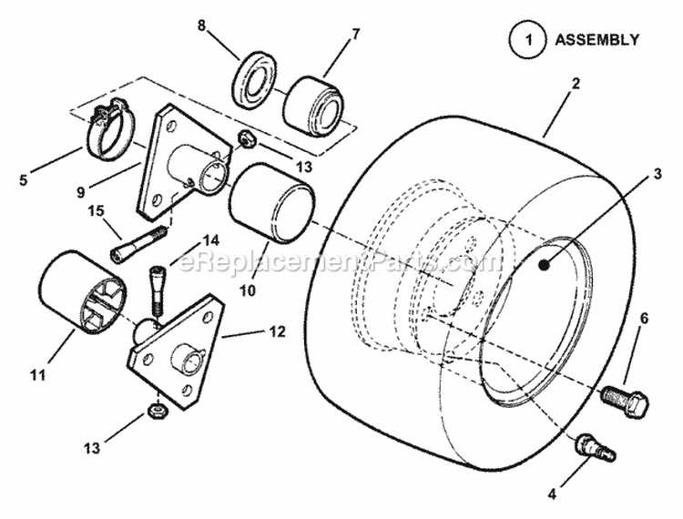 Wheels - Rear Diagram and Parts List for 421622BVE 84707 Snapper Lawn Tractor