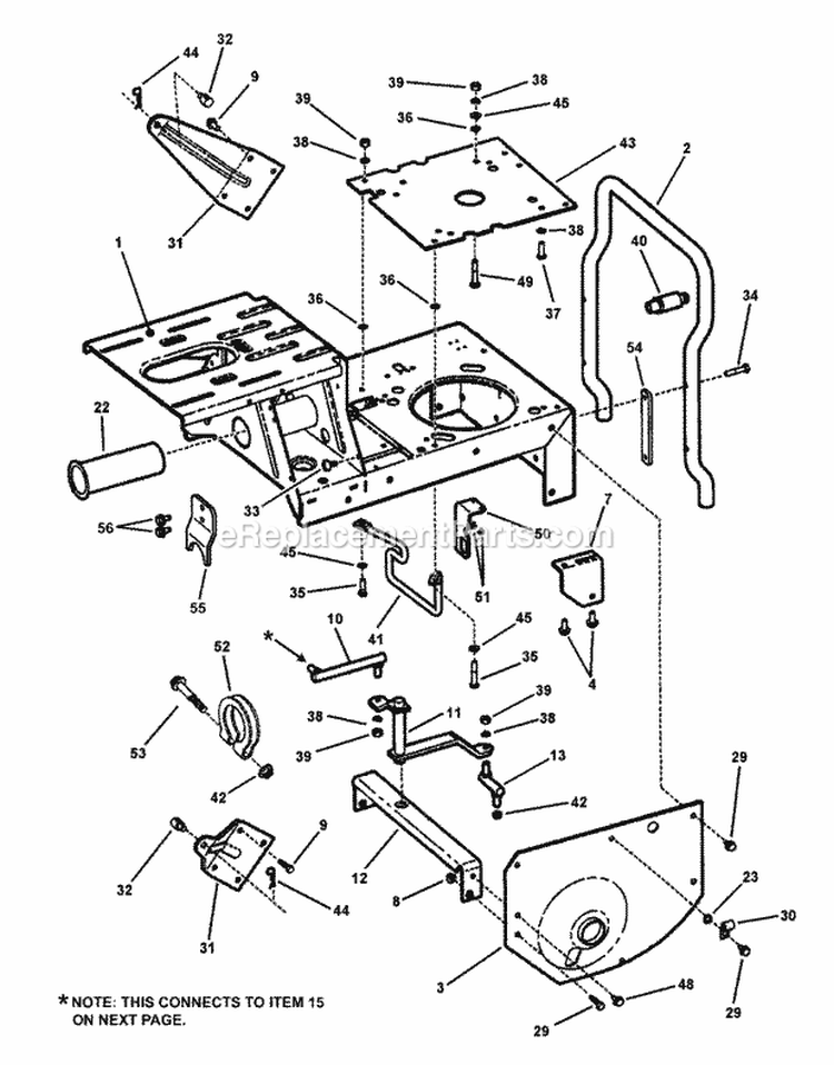 Main Case Pt1 Diagram and Parts List for 421823BVE 84880 Snapper Lawn Tractor