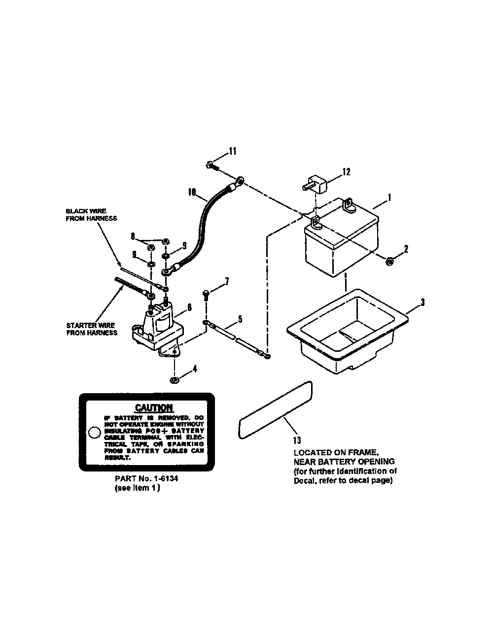 Electrical Diagram and Parts List for WLT145H38GKV  Snapper Lawn Tractor