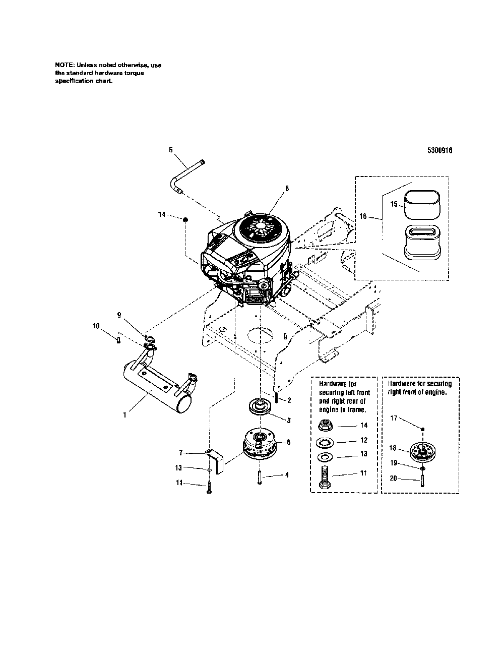 Engine/pto-26 hp briggs & stratton Diagram and Parts List for 5900743  Snapper Lawn Mower