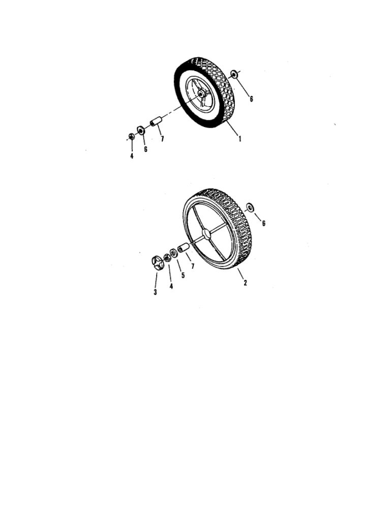 Front Wheels Diagram and Parts List for EP21500E  Snapper Lawn Mower