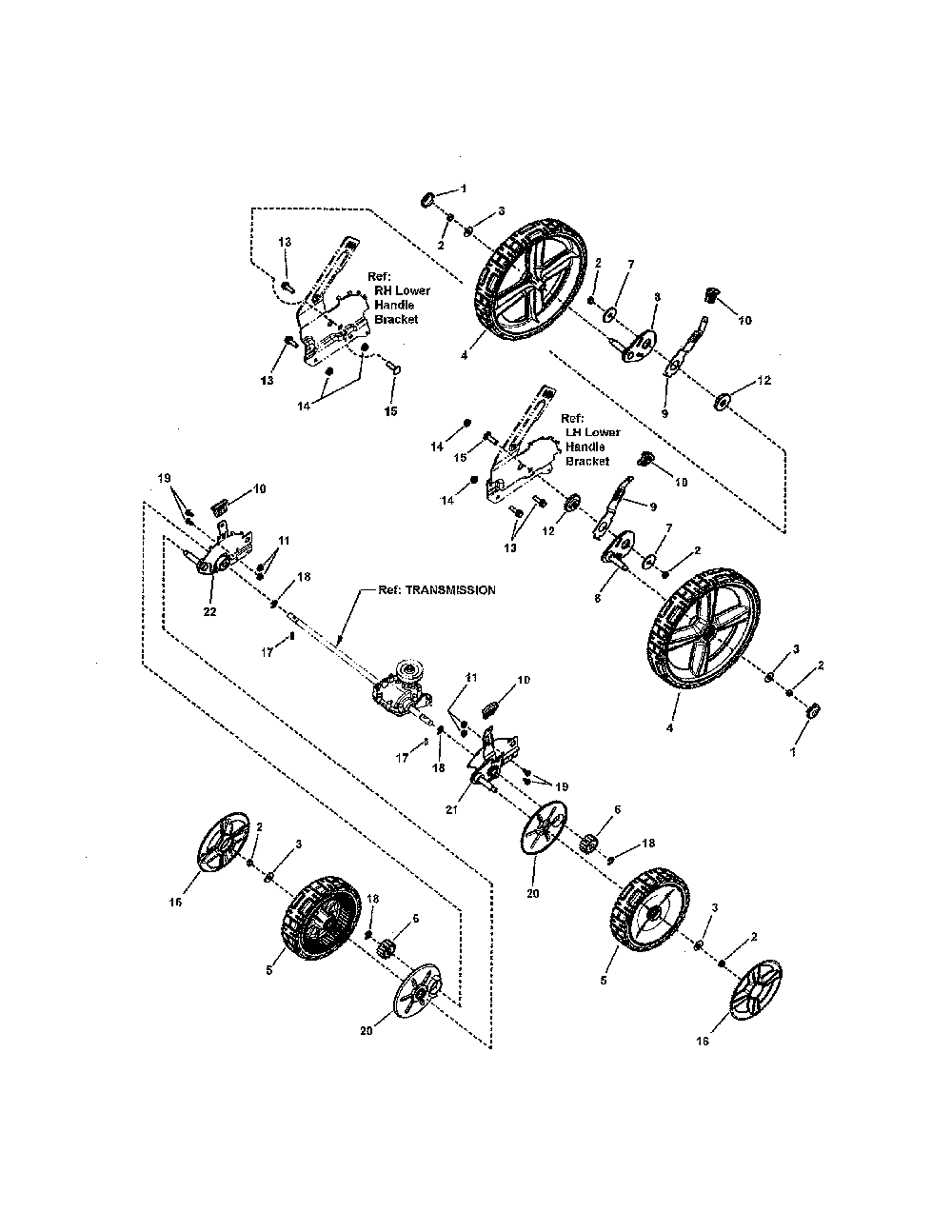 Wheel/4 point hoc/high-wheel Diagram and Parts List for 130381460  Snapper Lawn Mower