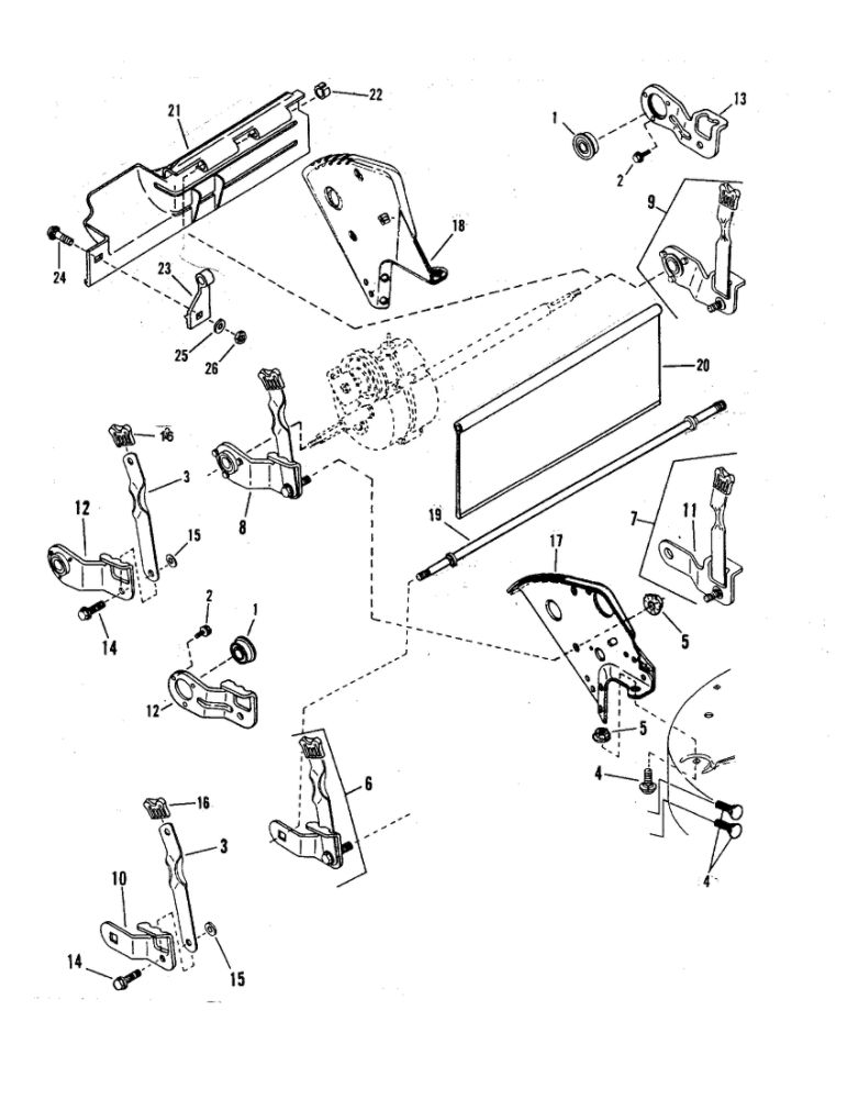 Rear Wheel Brackets/Latches Diagram and Parts List for EP21500E  Snapper Lawn Mower