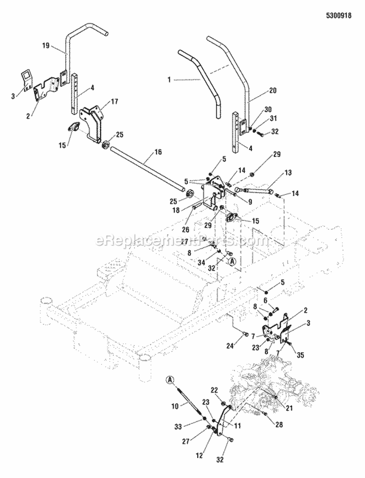 Motion Control Group Diagram and Parts List for 400ZB2748 5900528 Snapper Lawn Tractor