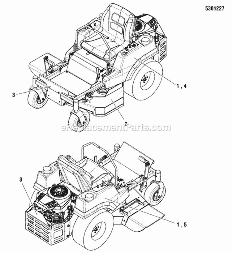 Decals - Brand  Model Diagram and Parts List for 400ZB2748 5900528 Snapper Lawn Tractor
