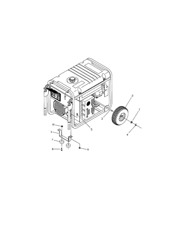 Wheel Kit Diagram and Parts List for 030216  Snapper Generator