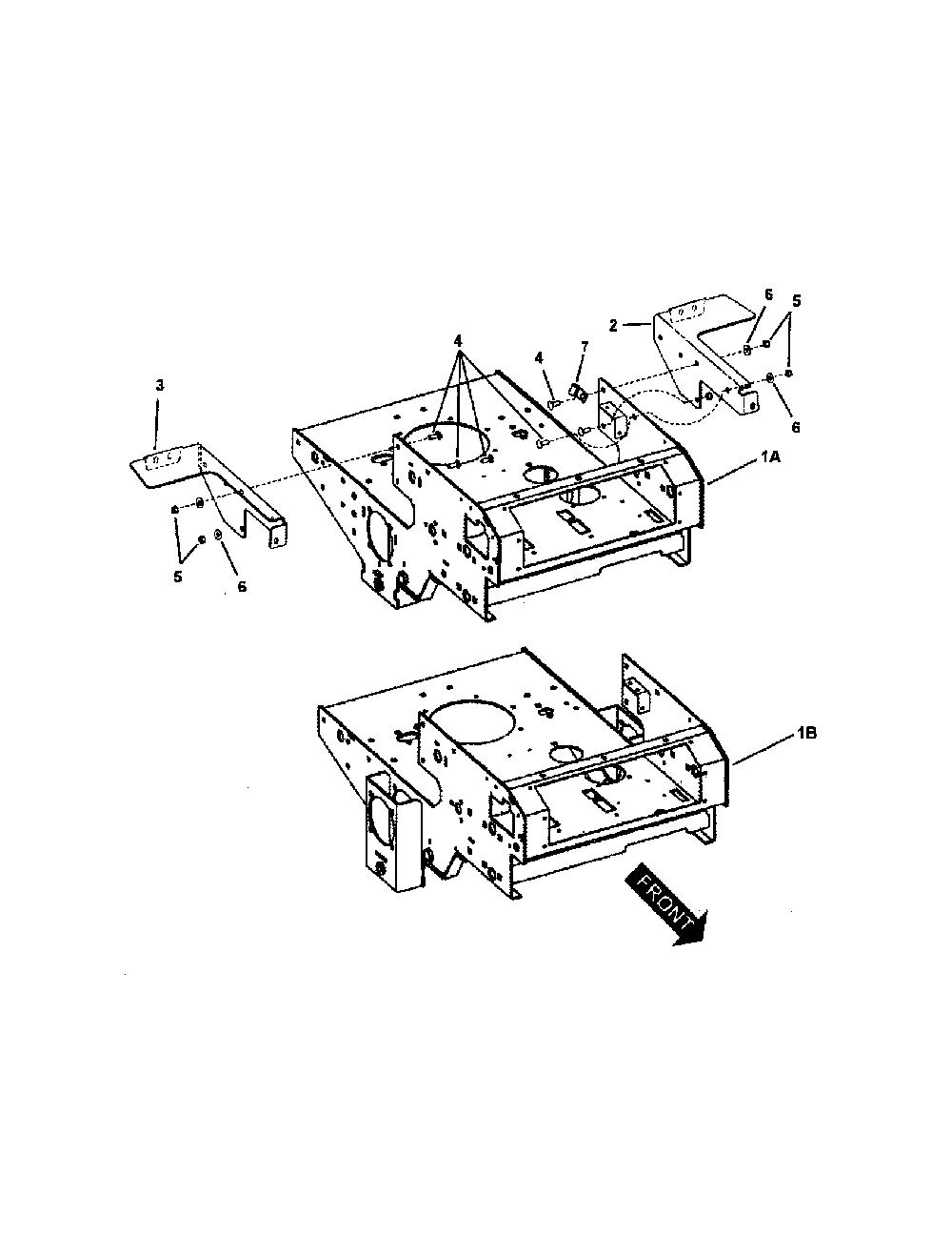 Rear frame/tank brackets Diagram and Parts List for 85673  Snapper Lawn Mower