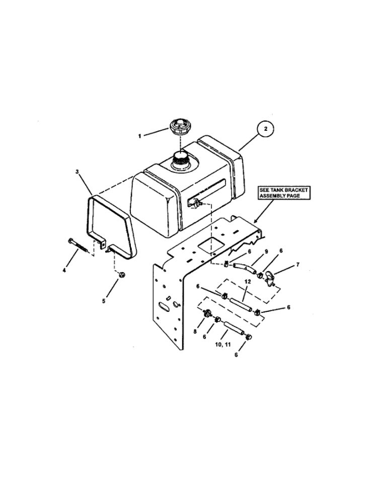 Fuel Tank Diagram and Parts List for SPA480 SERIES 1-2 Snapper Lawn Mower