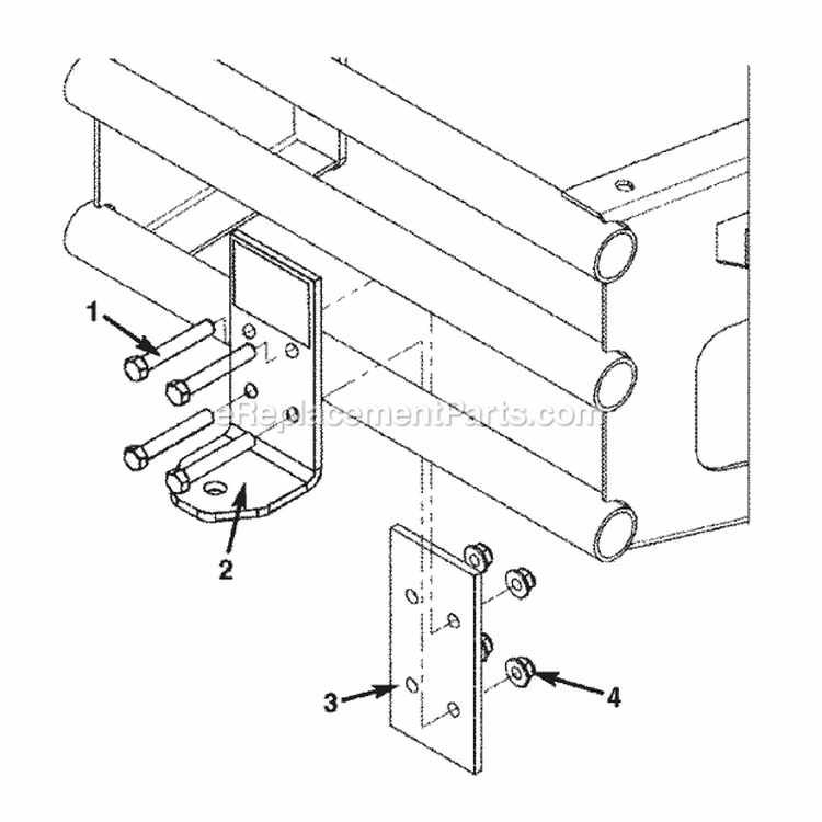Trailer Hitch Kit (Zt Series 1) Diagram and Parts List for 5600056  Snapper Lawn Tractor Accessories