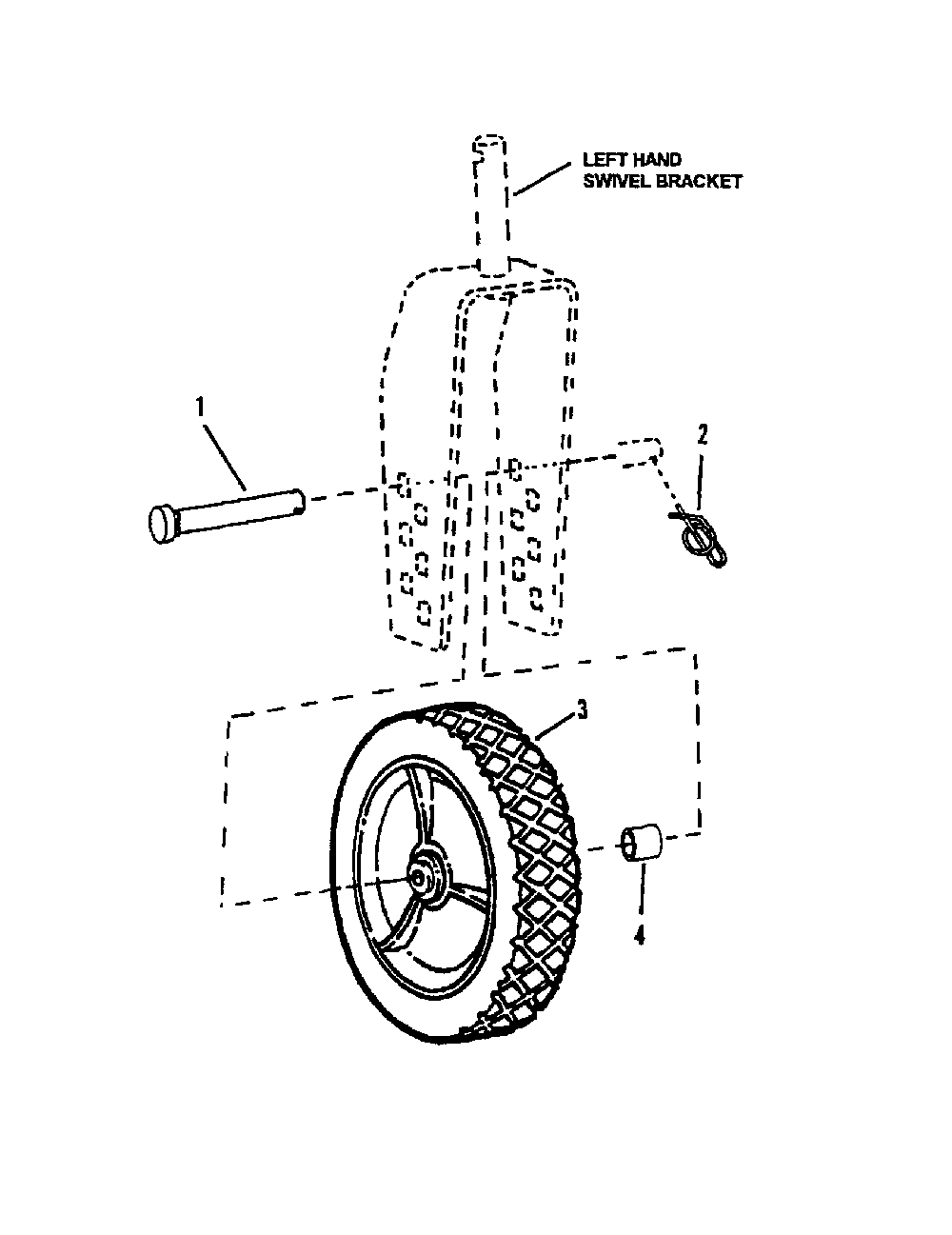 Front wheels (swivel model) Diagram and Parts List for 84287  Snapper Lawn Mower