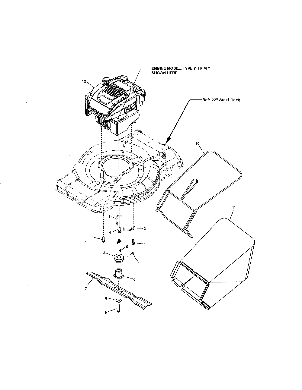 Engine Diagram and Parts List for 13037129  Snapper Lawn Mower