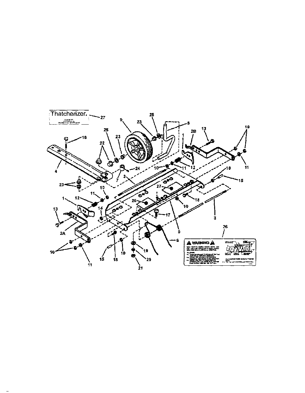 Thatcherizer-accessory Diagram and Parts List for 84287  Snapper Lawn Mower