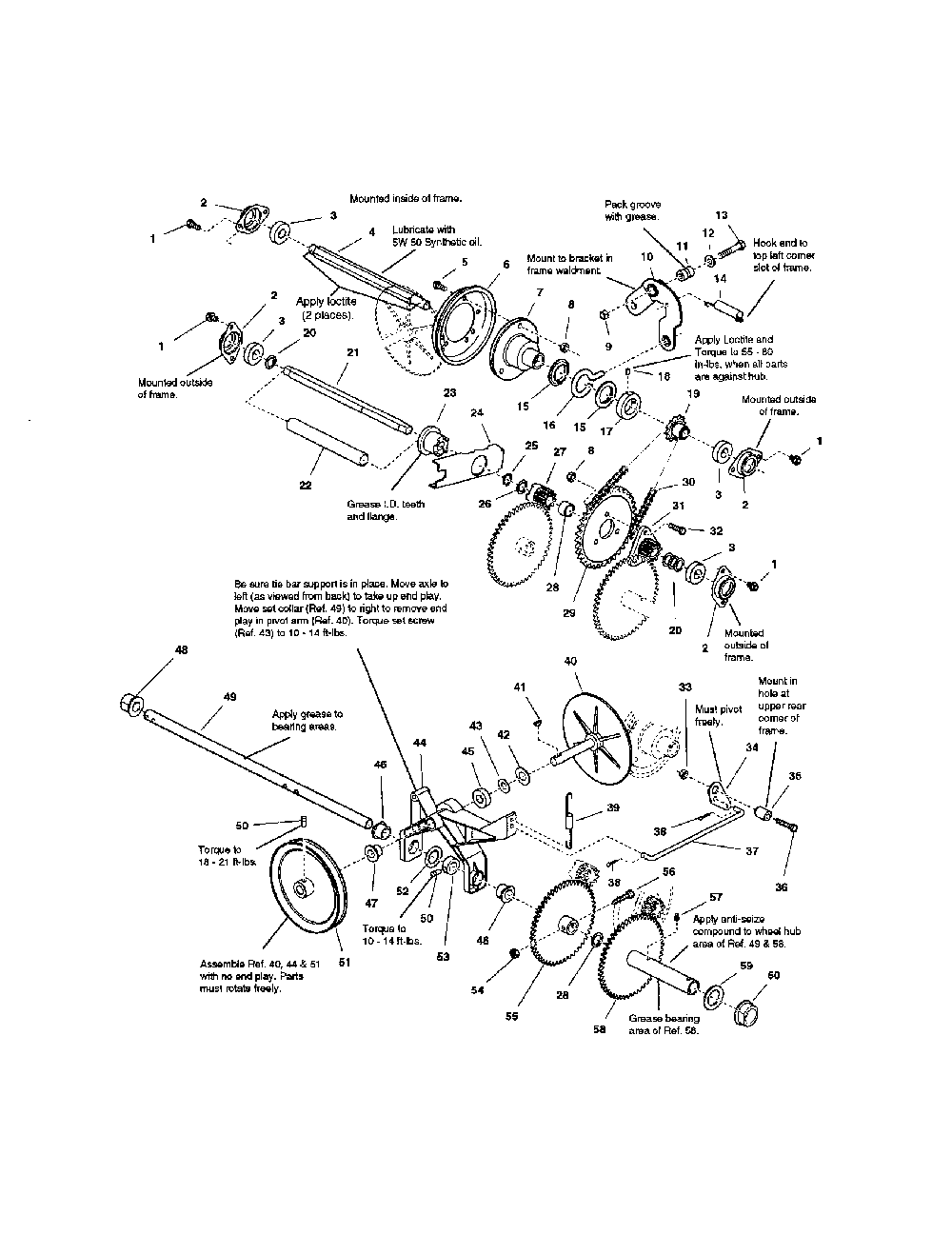 Traction drive Diagram and Parts List for 9560E  Snapper Snow Blower