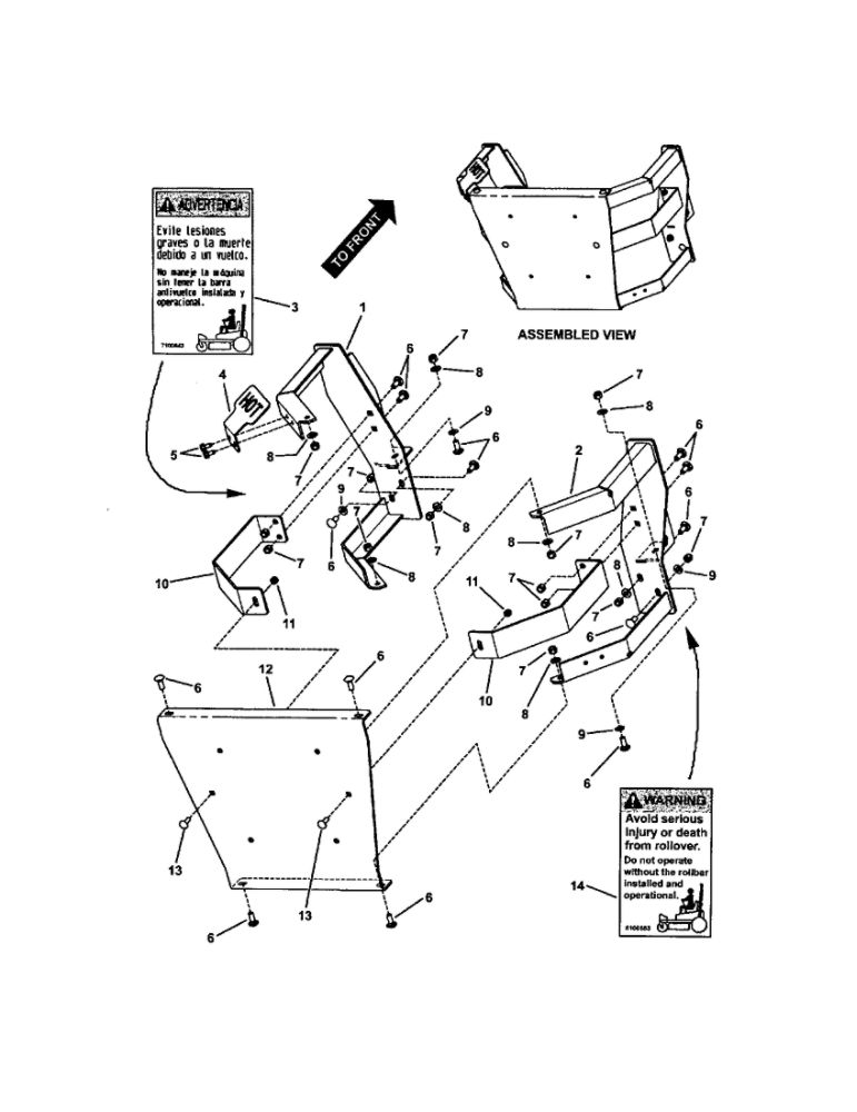 Bumper Diagram and Parts List for NZMX32734BV  Snapper Lawn Mower