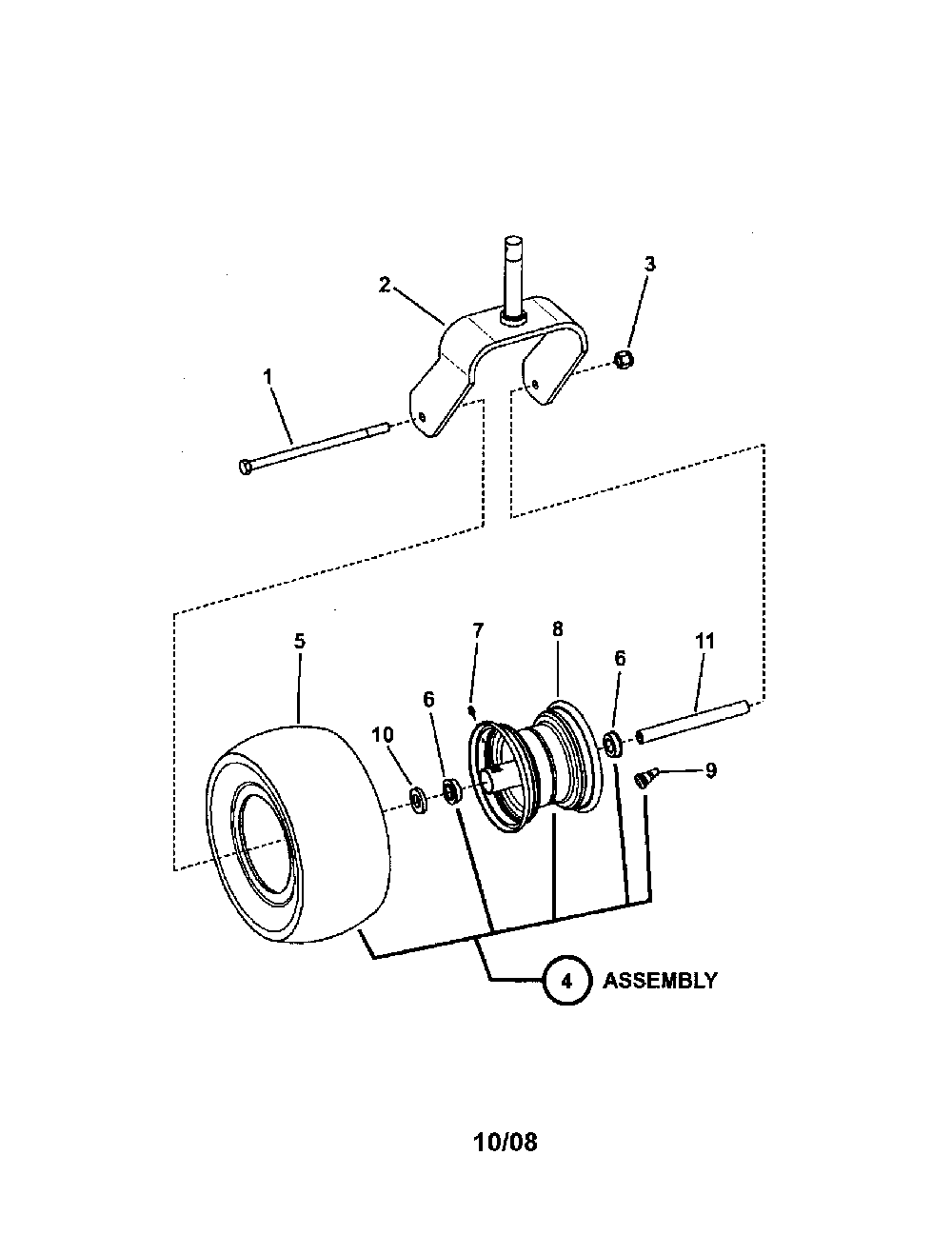 Caster wheel Diagram and Parts List for NZMX30614KH  Snapper Lawn Mower