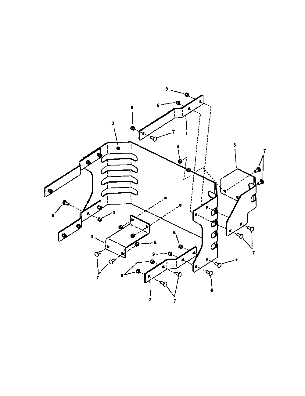 Muffler guard Diagram and Parts List for 85673  Snapper Lawn Mower