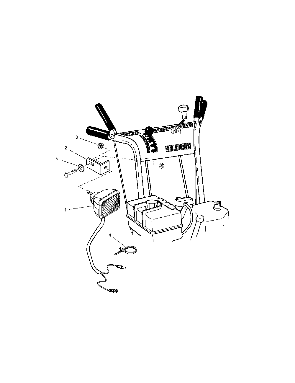 Headlight Diagram and Parts List for 9560E  Snapper Snow Blower