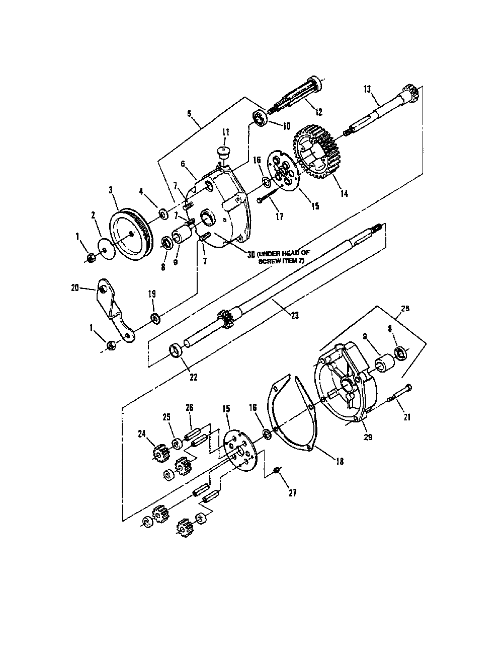 Transmission (differential) Diagram and Parts List for 84287  Snapper Lawn Mower