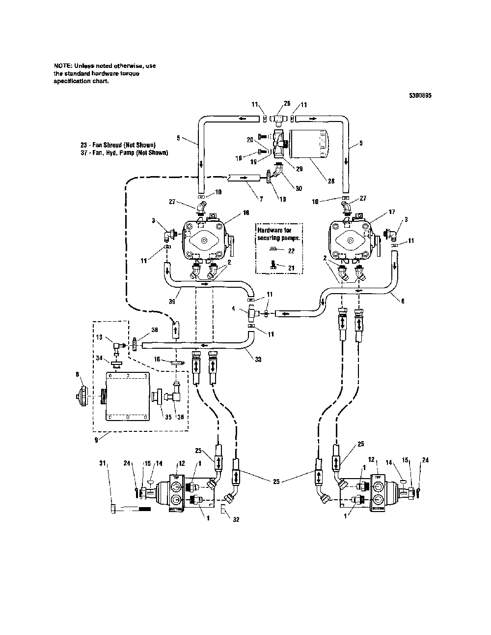 Hydraulic Diagram and Parts List for 5900665  Snapper Lawn Mower