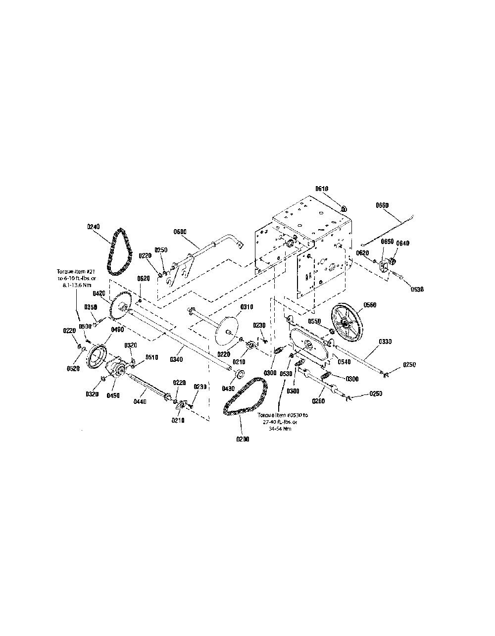 Traction drive Diagram and Parts List for 130887650  Snapper Snow Blower