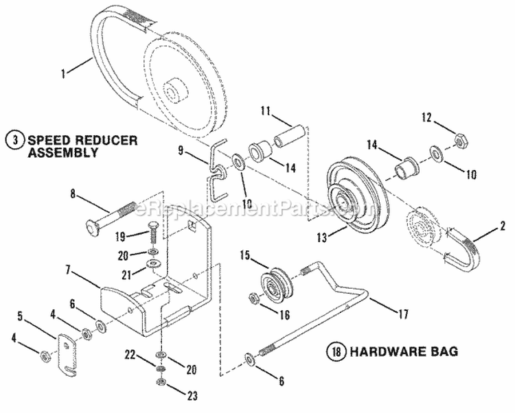 High Torque Drive Kit 60264 Diagram and Parts List for 401TCR 85028 Snapper Tiller