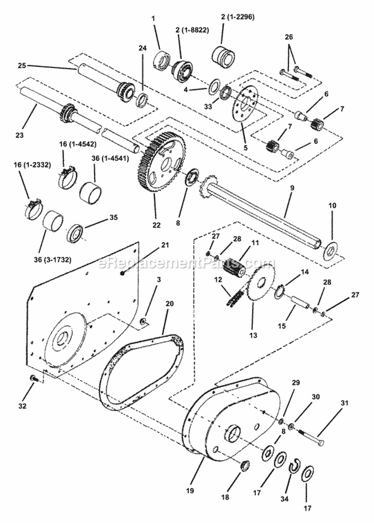 Differential Kit Diagram and Parts List for 7060411  Snapper Lawn Tractor