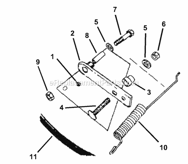 Belt Idler Diagram and Parts List for 7060462  Snapper Lawn Tractor