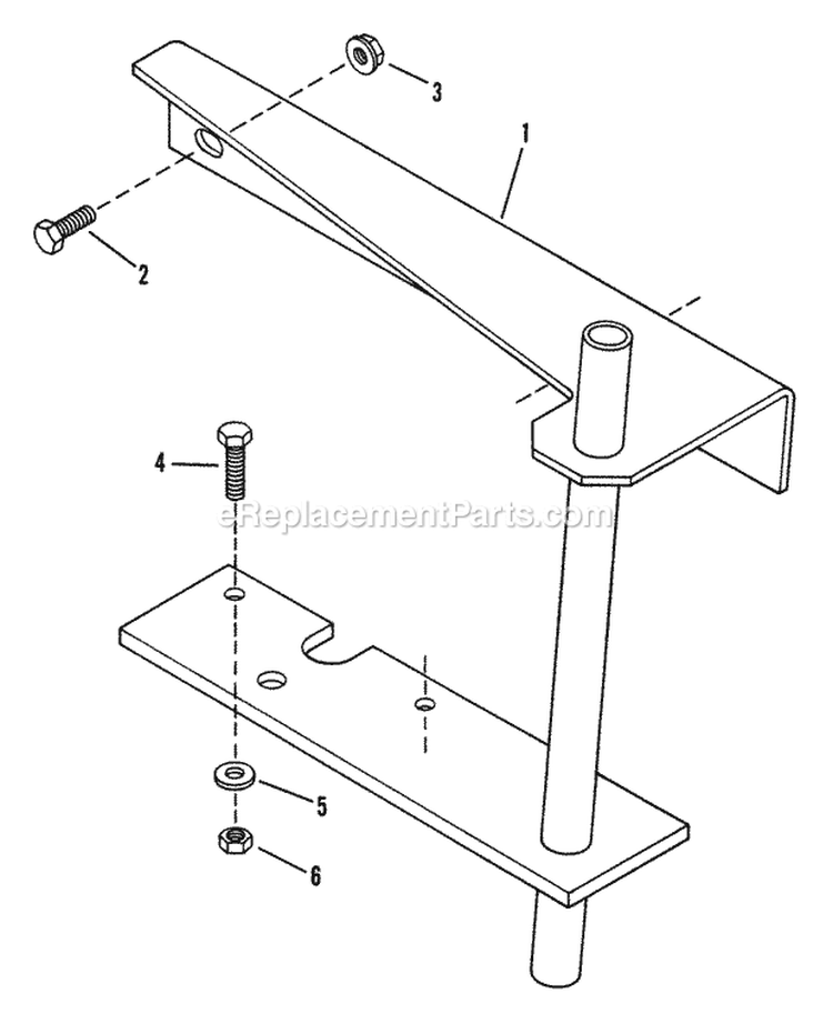 Adapter Diagram and Parts List for 7060918  Snapper Lawn Tractor Accessories
