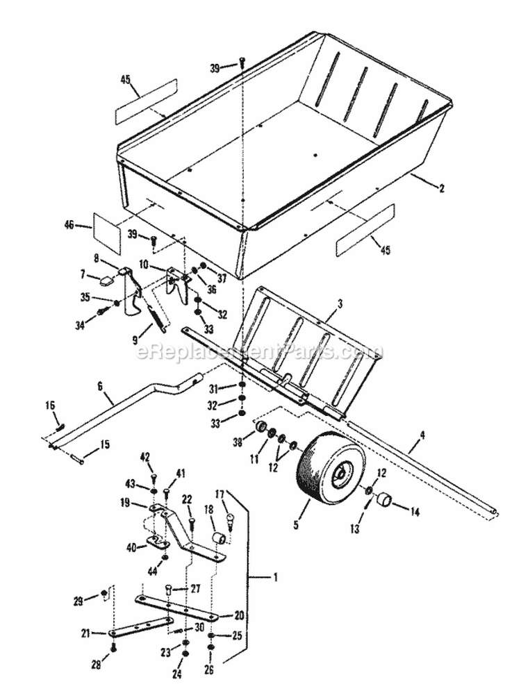 Cover Diagram and Parts List for 7060947  Snapper Lawn Tractor