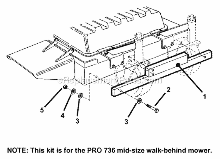 Front Ballast - For Sulky (Pro 736) Diagram and Parts List for 7061194  Snapper Lawn Tractor Accessories